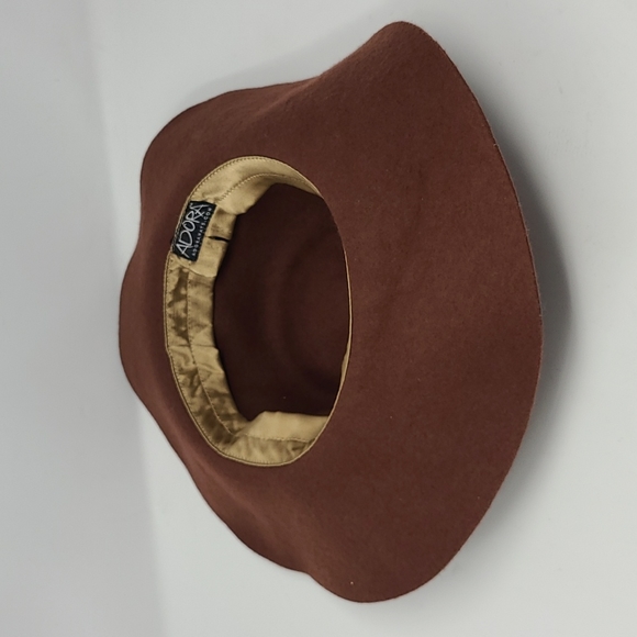 Adora Women's Wool Brown Hat One Size - Picture 3 of 5